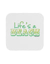 Lifes a Beach Color Coaster by TooLoud-Coasters-TooLoud-White-Davson Sales