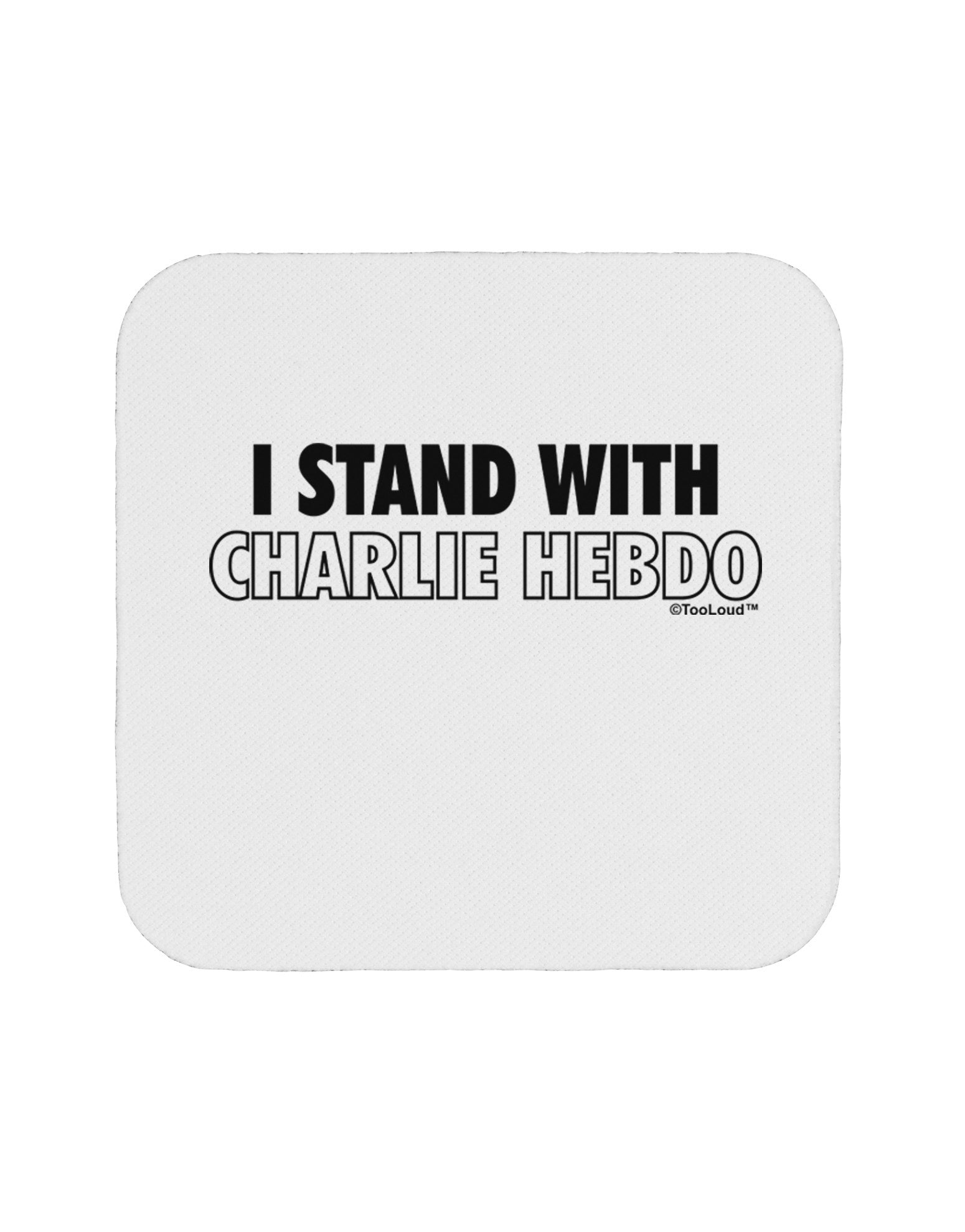 I Stand With Charlie Coaster by TooLoud-Coasters-TooLoud-White-Davson Sales