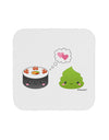 Cute Sushi and Wasabi Love Coaster by TooLoud-Coasters-TooLoud-White-Davson Sales