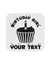 Personalized Birthday Girl Cupcake -Customizable- Name Coaster-Coasters-TooLoud-White-Davson Sales