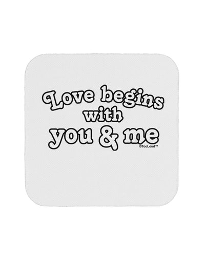 Love Begins With You and Me Coaster by TooLoud-Coasters-TooLoud-1-Davson Sales