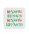 Know Jesus Know Peace Christmas Coaster-Coasters-TooLoud-White-Davson Sales