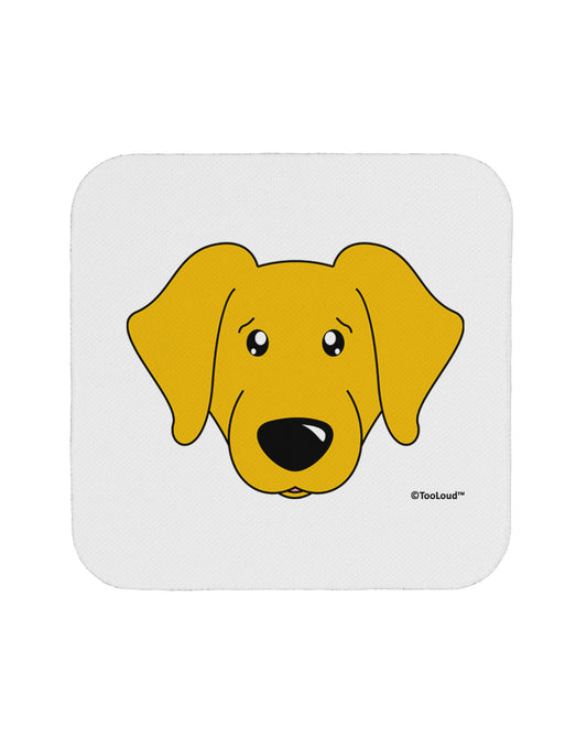 Cute Yellow Labrador Retriever Dog Coaster by TooLoud-Coasters-TooLoud-White-Davson Sales