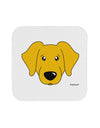 Cute Yellow Labrador Retriever Dog Coaster by TooLoud-Coasters-TooLoud-White-Davson Sales