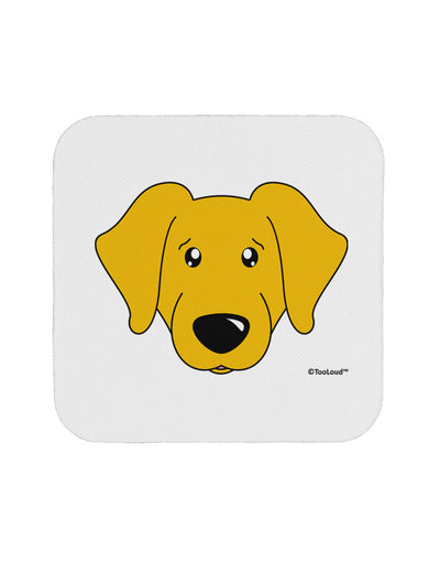 Cute Yellow Labrador Retriever Dog Coaster by TooLoud-Coasters-TooLoud-White-Davson Sales