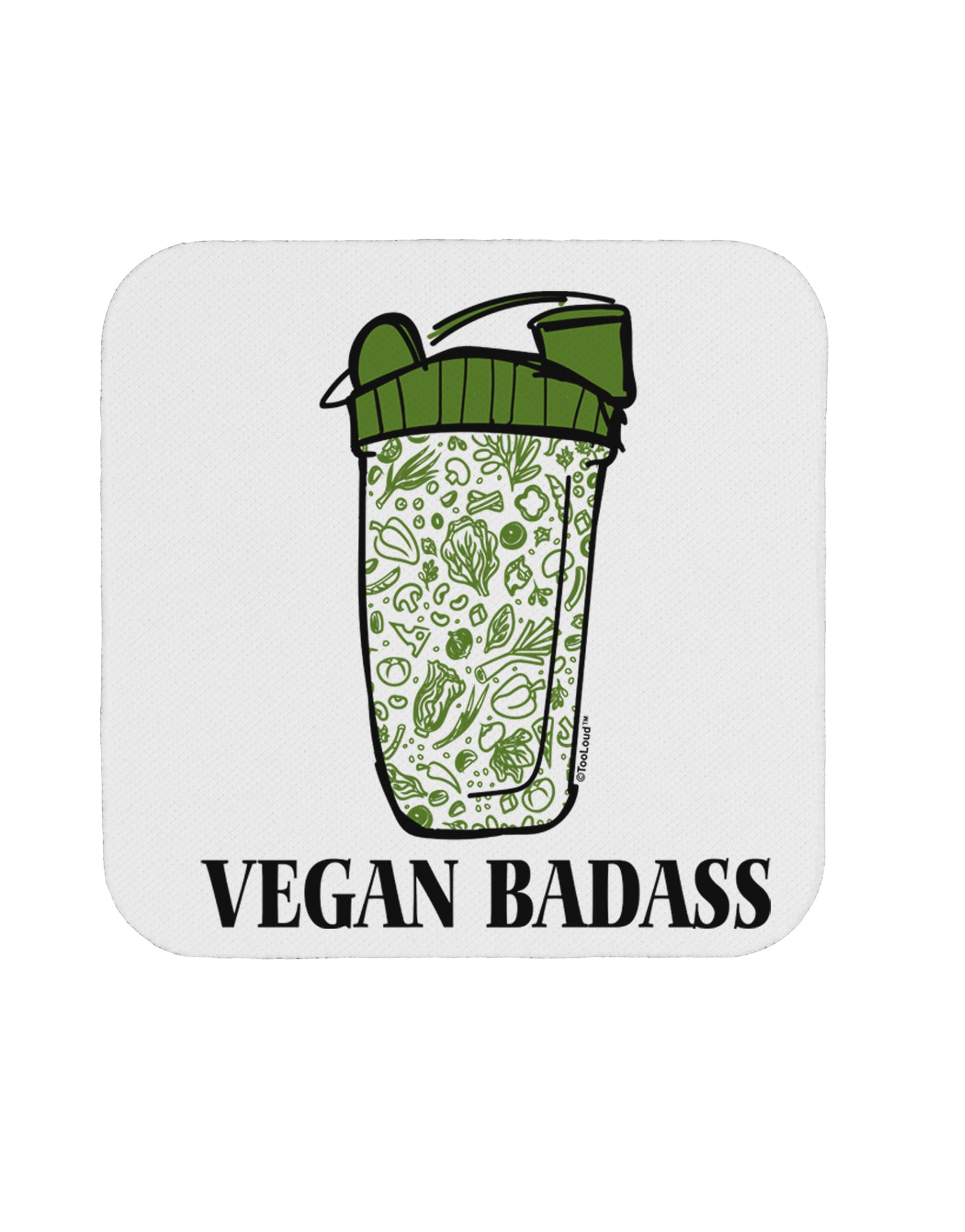 TooLoud Vegan Badass Blender Bottle Coaster-Coasters-TooLoud-1 Piece-Davson Sales