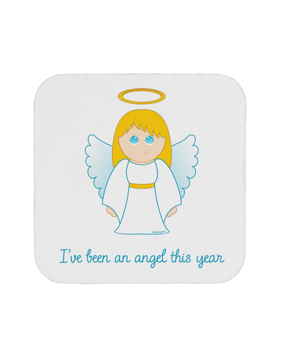 I've Been An Angel This Year Cute Christmas Angel Coaster-Coasters-TooLoud-White-Davson Sales