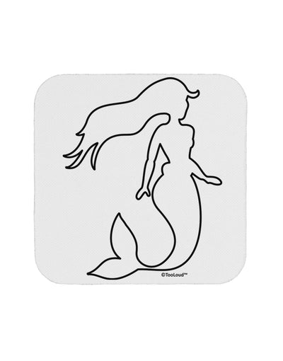 Mermaid Outline Coaster-Coasters-TooLoud-White-Davson Sales