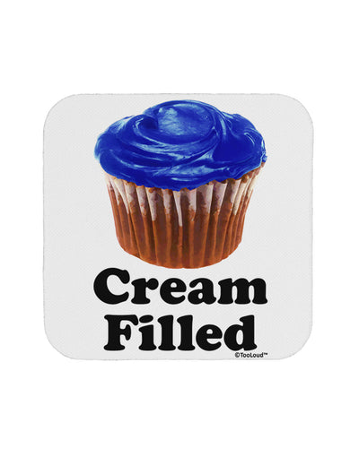 Cream Filled Blue Cupcake Design Coaster by TooLoud-Coasters-TooLoud-White-Davson Sales