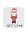 Don't Stop Believin' Santa Christmas Coaster-Coasters-TooLoud-White-Davson Sales