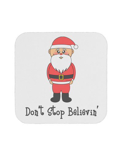 Don't Stop Believin' Santa Christmas Coaster-Coasters-TooLoud-White-Davson Sales