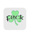 Feck - Clover Distressed Design Coaster by TooLoud-Coasters-TooLoud-White-Davson Sales