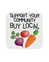 Support Your Community - Buy Local Coaster-Coasters-TooLoud-White-Davson Sales