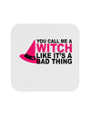 Witch - Bad Thing Hat Coaster-Coasters-TooLoud-White-Davson Sales