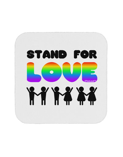 Stand For Love Rainbow Coaster-Coasters-TooLoud-White-Davson Sales