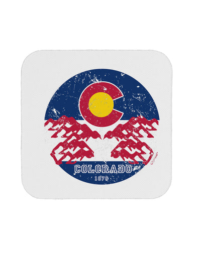 TooLoud Grunge Colorado Rocky Mountain Bighorn Sheep Flag Coaster-Coasters-TooLoud-1 Piece-Davson Sales