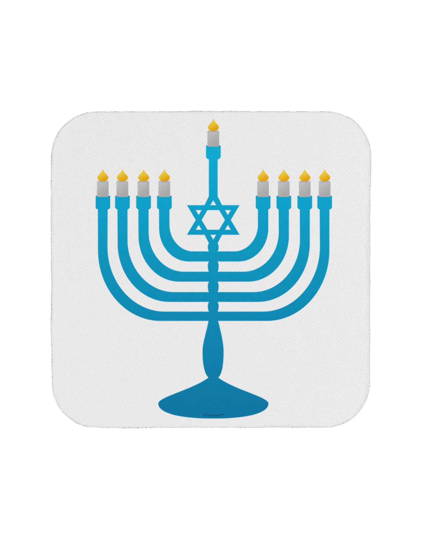 Hanukkah Menorah Coaster-Coasters-TooLoud-White-Davson Sales