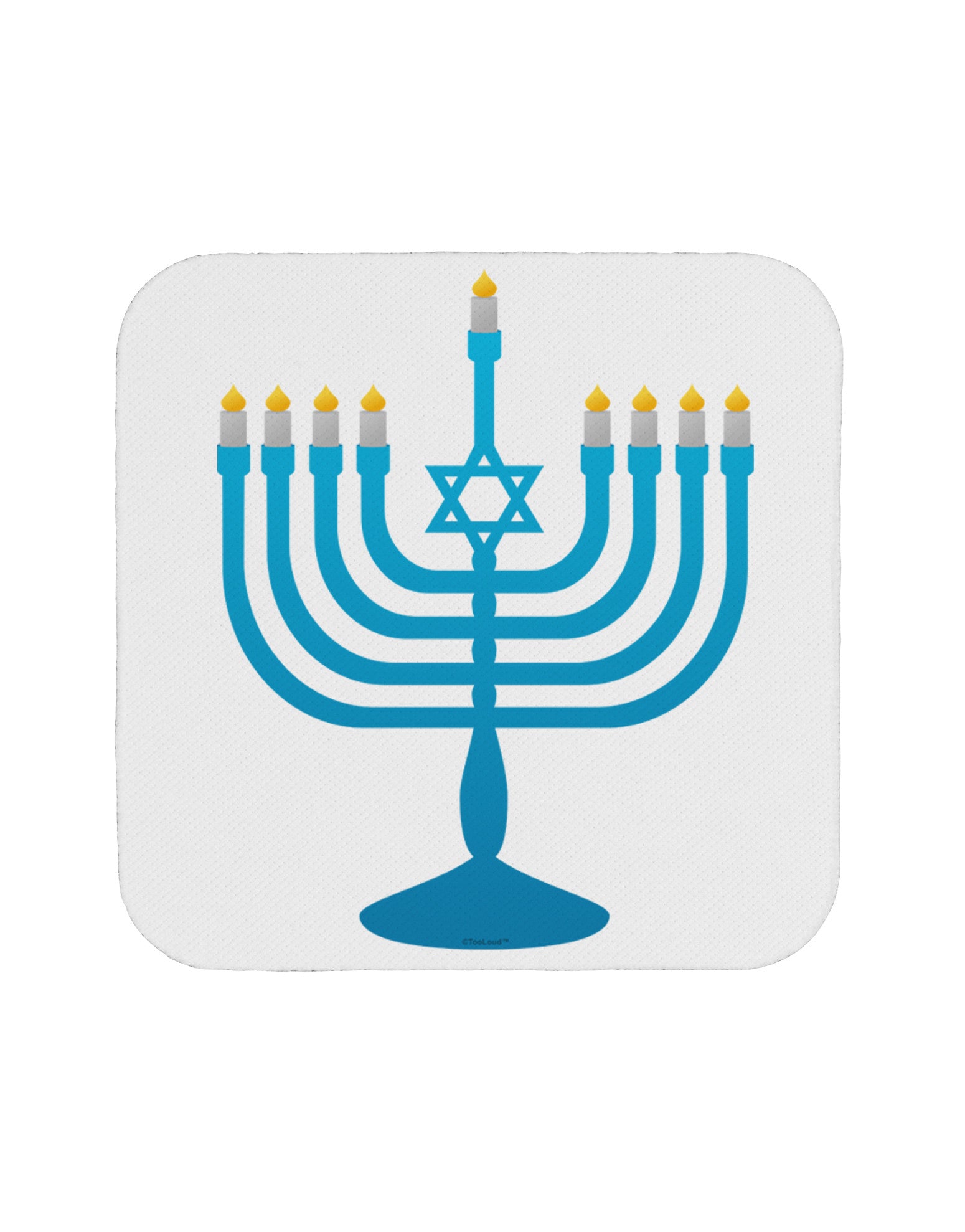 Hanukkah Menorah Coaster-Coasters-TooLoud-White-Davson Sales