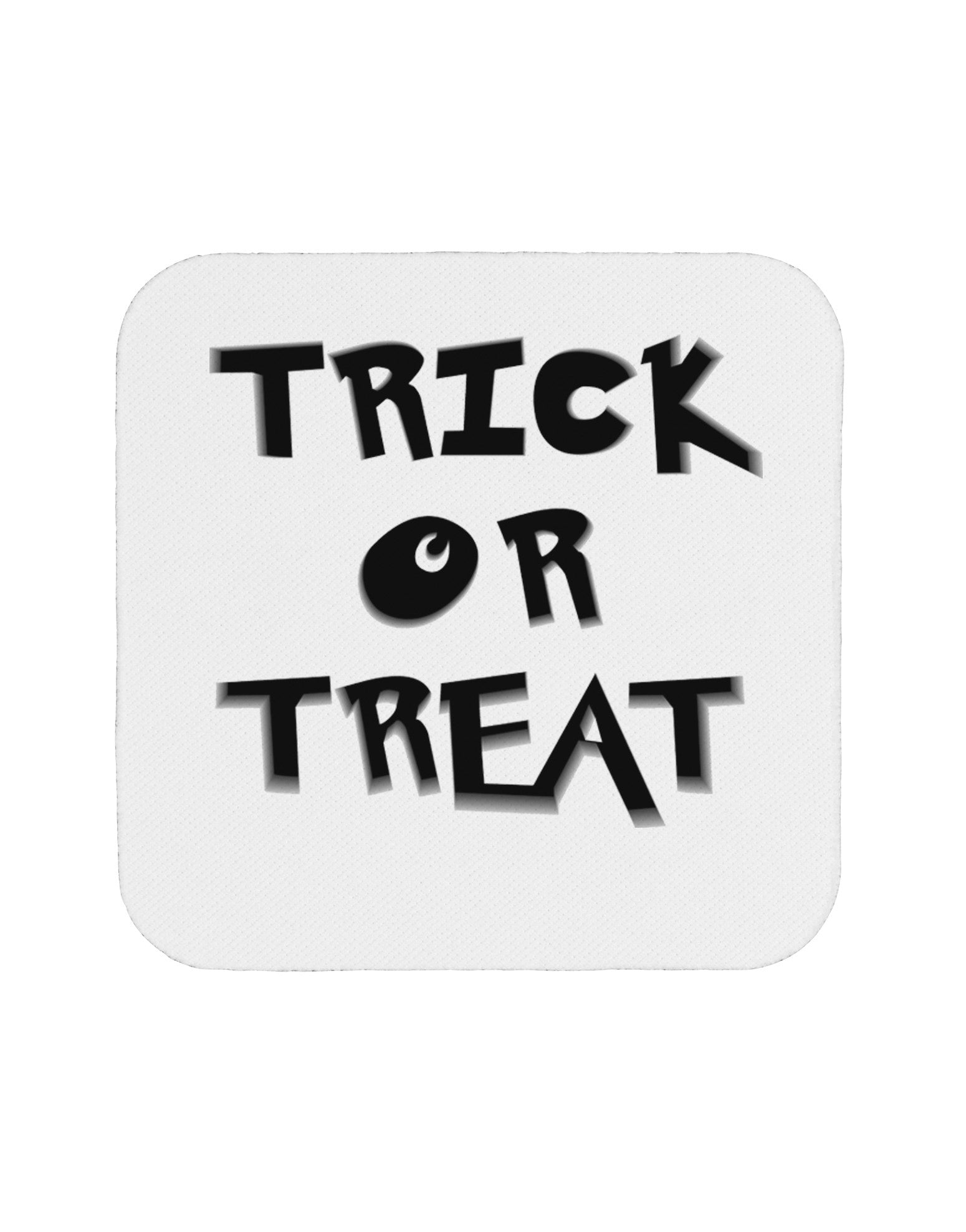 Trick or Treat Halloween Pumpkin Coaster-Coasters-TooLoud-White-Davson Sales