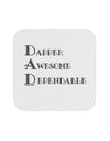 DAD - Acronym Coaster by TooLoud-Coasters-TooLoud-White-Davson Sales