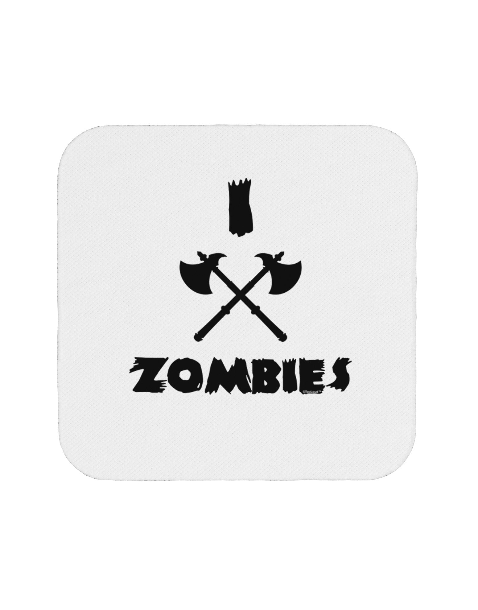 I Axe Zombies - Funny Apocalypse Coaster-Coasters-TooLoud-White-Davson Sales
