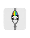 Rainbow Panda Peeking Out of Zipper Coaster by TooLoud-Coasters-TooLoud-White-Davson Sales