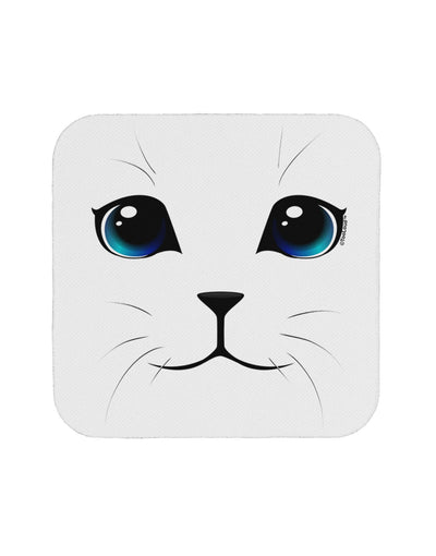 Blue-Eyed Cute Cat Face Coaster-Coasters-TooLoud-12-Davson Sales