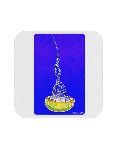 Solo Jellyfish Watercolor Coaster-Coasters-TooLoud-White-Davson Sales