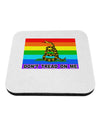 LGBT Rainbow Gadsden Flag Freedom Coaster-Coasters-TooLoud-White-Davson Sales