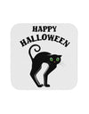 Happy Halloween Cute Black Cat Halloween Coaster-Coasters-TooLoud-White-Davson Sales