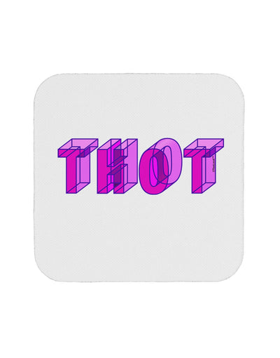 THOT Artistic Text Coaster-Coasters-TooLoud-White-Davson Sales