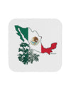 Mexican Roots - Mexico Outline Mexican Flag Coaster by TooLoud-Coasters-TooLoud-White-Davson Sales