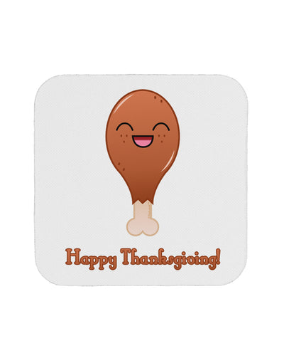 Cute Turkey Leg - Happy Thanksgiving Coaster-Coasters-TooLoud-White-Davson Sales