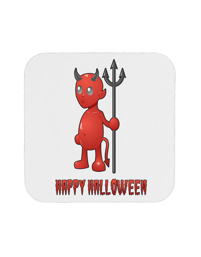 Cute Devil - Happy Halloween Design Coaster-Coasters-TooLoud-White-Davson Sales