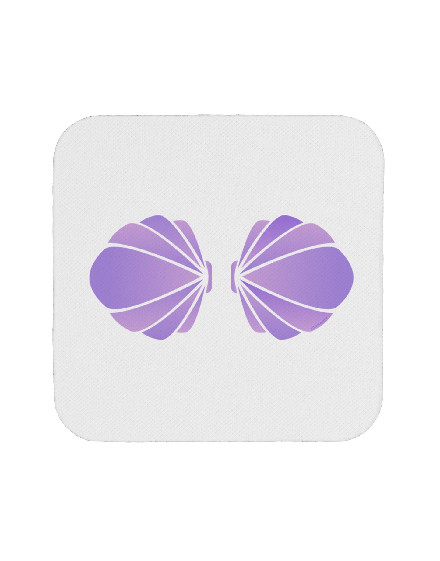 Easy Mermaid Costume Purple Shells - Halloween Coaster-Coasters-TooLoud-White-Davson Sales