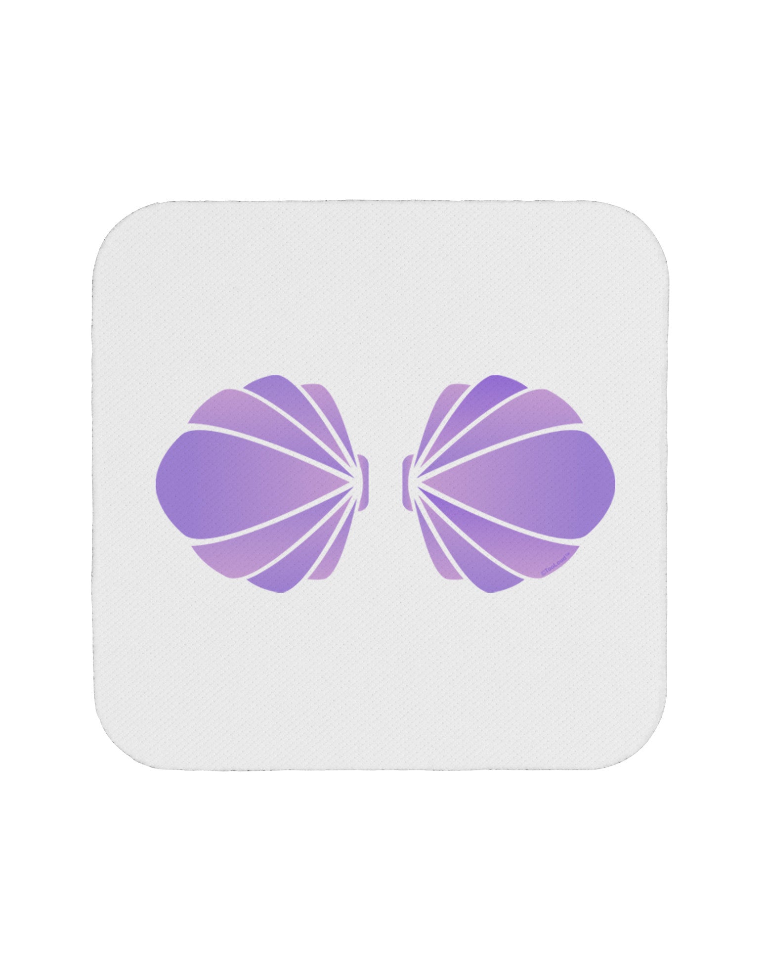 Easy Mermaid Costume Purple Shells - Halloween Coaster-Coasters-TooLoud-White-Davson Sales