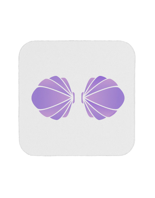 Easy Mermaid Costume Purple Shells - Halloween Coaster-Coasters-TooLoud-White-Davson Sales