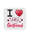 I Love Heart My Girlfriend Coaster-Coasters-TooLoud-White-Davson Sales