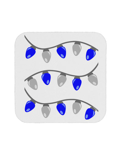 Hanukkah Lights Blue and Silver Coaster-Coasters-TooLoud-White-Davson Sales