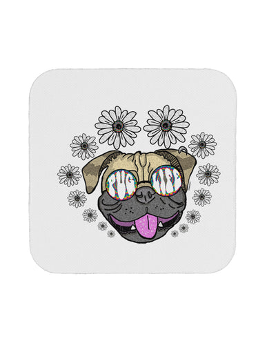 TooLoud Pug Life Hippy Coaster-Coasters-TooLoud-1 Piece-Davson Sales