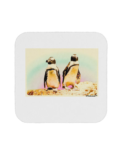 Magellanic Penguin Watercolor Coaster-Coasters-TooLoud-White-Davson Sales