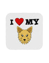 I Heart My - Cute Yorkshire Terrier Yorkie Dog Coaster by TooLoud-Coasters-TooLoud-White-Davson Sales