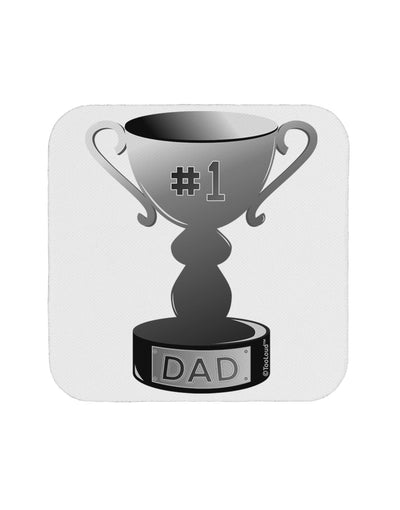 Number One Dad Trophy - Grayscale Coaster-Coasters-TooLoud-White-Davson Sales