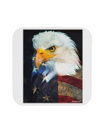 Patriotic Bald Eagle - American Flag Coaster by TooLoud-Coasters-TooLoud-White-Davson Sales