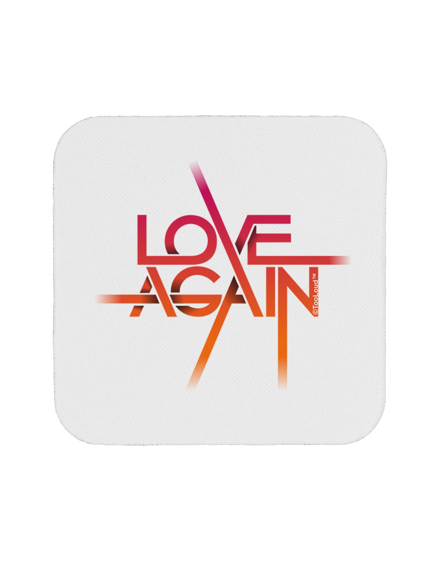 Love Again Typography Coaster-Coasters-TooLoud-1-Davson Sales