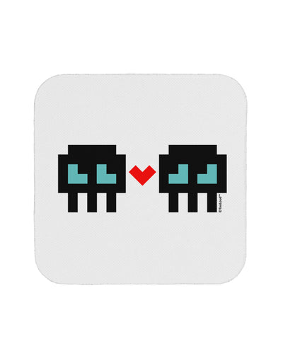 8-Bit Skull Love - Boy and Boy Coaster-Coasters-TooLoud-White-Davson Sales