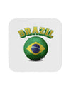 Soccer Ball Flag - Brazil Coaster-Coasters-TooLoud-1-Davson Sales