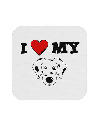 I Heart My - Cute Dalmatian Dog Coaster by TooLoud-Coasters-TooLoud-White-Davson Sales