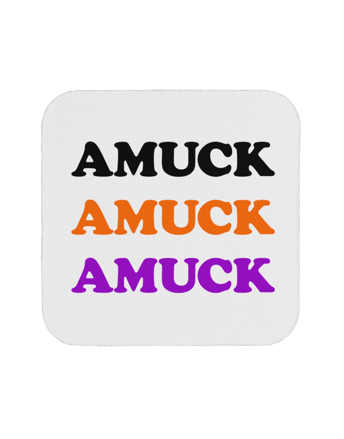 Amuck Amuck Amuck Halloween Coaster-Coasters-TooLoud-White-Davson Sales