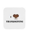 I Heart Thanksgiving Turkey Leg Coaster-Coasters-TooLoud-White-Davson Sales